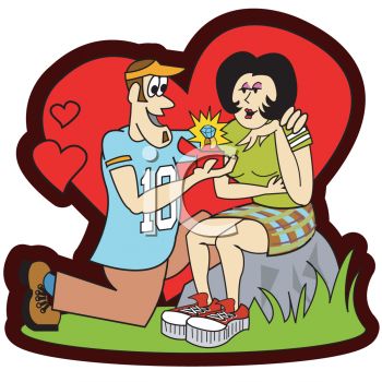 350x350 Man Down On His Knees Proposing To A Woman