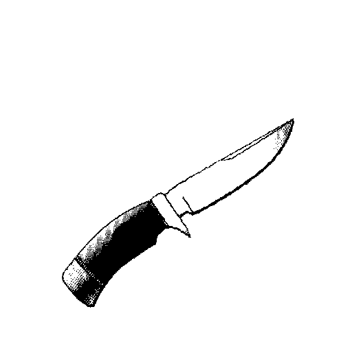 528x530 Knife Clipart Black And White