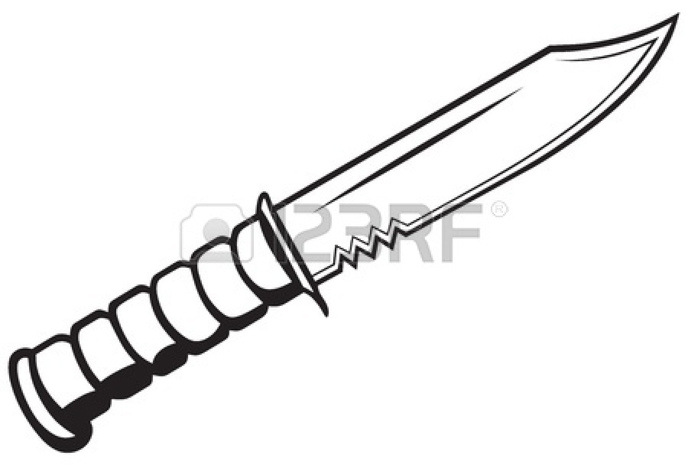 1350x912 Knife Clipart Black And White