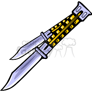 300x300 Royalty Free Chinese Butterfly Knife 169327 Vector Clip Art Image