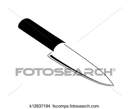 450x380 Clipart Of Sharp Kitchen Knife K12637194