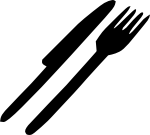 300x270 Fork Knife Silverware Clip Art