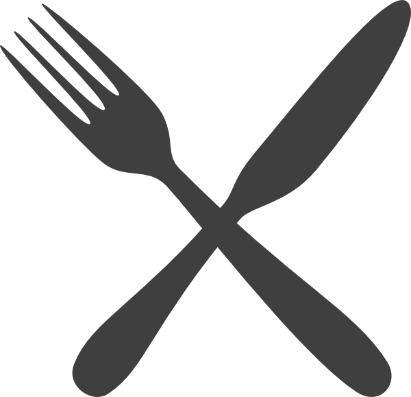 600x579 Gray Silverware Clip Art