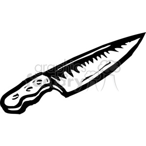 300x300 Royalty Free Black And White Kitchen Knife 173669 Vector Clip Art