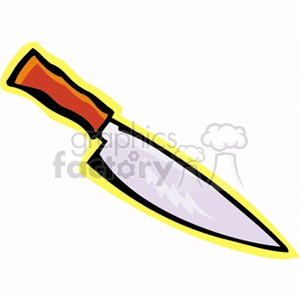 300x300 Royalty Free Large Kitchen Knife 147992 Vector Clip Art Image