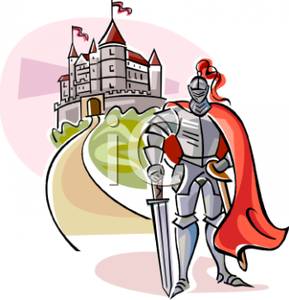 289x300 Knight In Plate Mail Guarding A Castle
