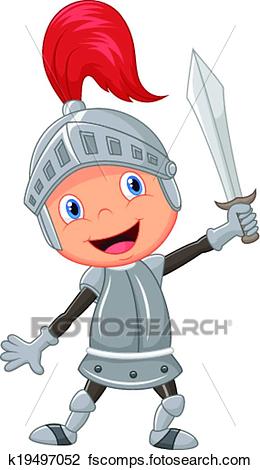 260x470 Clipart Of Cartoon Knight Boy K19497052