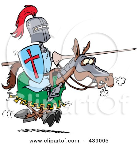 450x470 Royalty Free (Rf) Clip Art Illustration Of A Cartoon Jouster