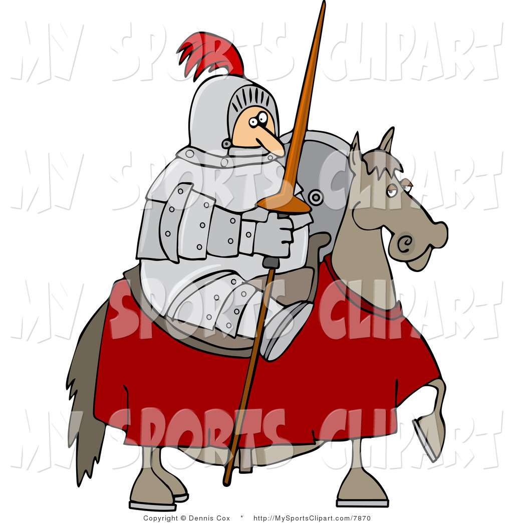 1024x1044 Sports Clip Art Of A Knight Holding His Lance On His Horse By