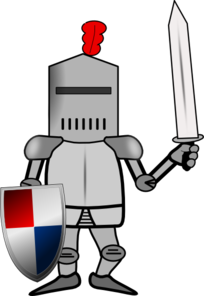 204x296 Knight In Armor With Shield And Sword Clip Art