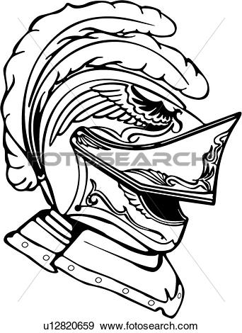 342x470 Knight Head Clipart