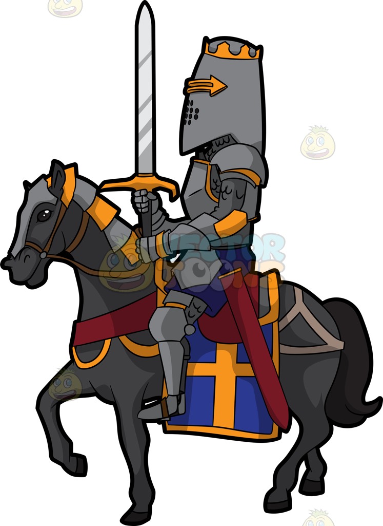 747x1024 A Knight In Shining Armor Cartoon Clipart