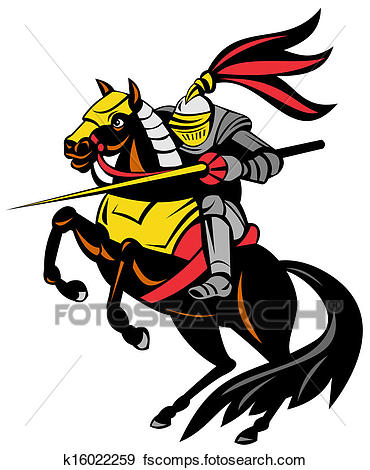 370x470 Stock Illustration Of Knight On Horse With Sword K16022259