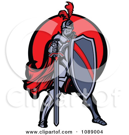 450x470 Knight On Horse Mascot Clipart