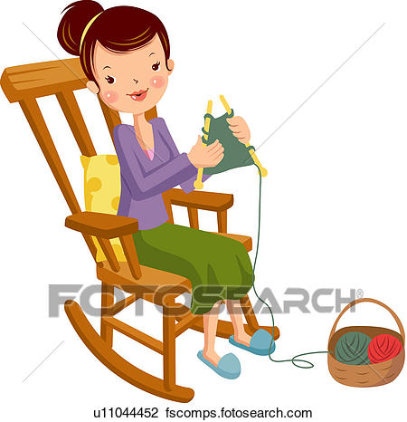 450x466 Clipart Of Womankind, Hobby, Knitting, Women U11044452