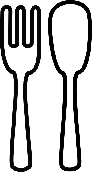 318x591 Fork And Knife No Background, Black Clip Art
