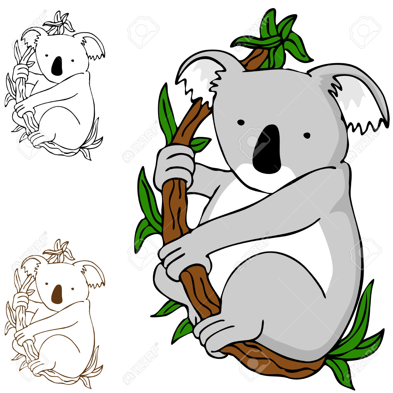 1300x1300 Koala Clipart Tree Drawing