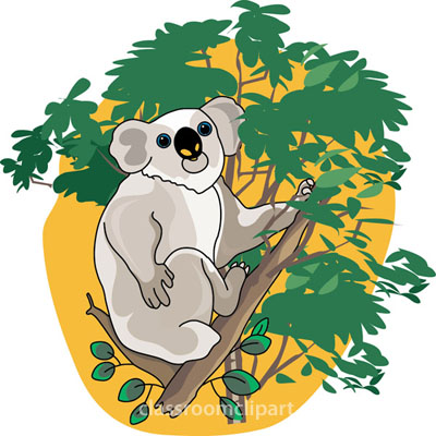 400x400 Clip Art Koala Bear In A Tree Clipart