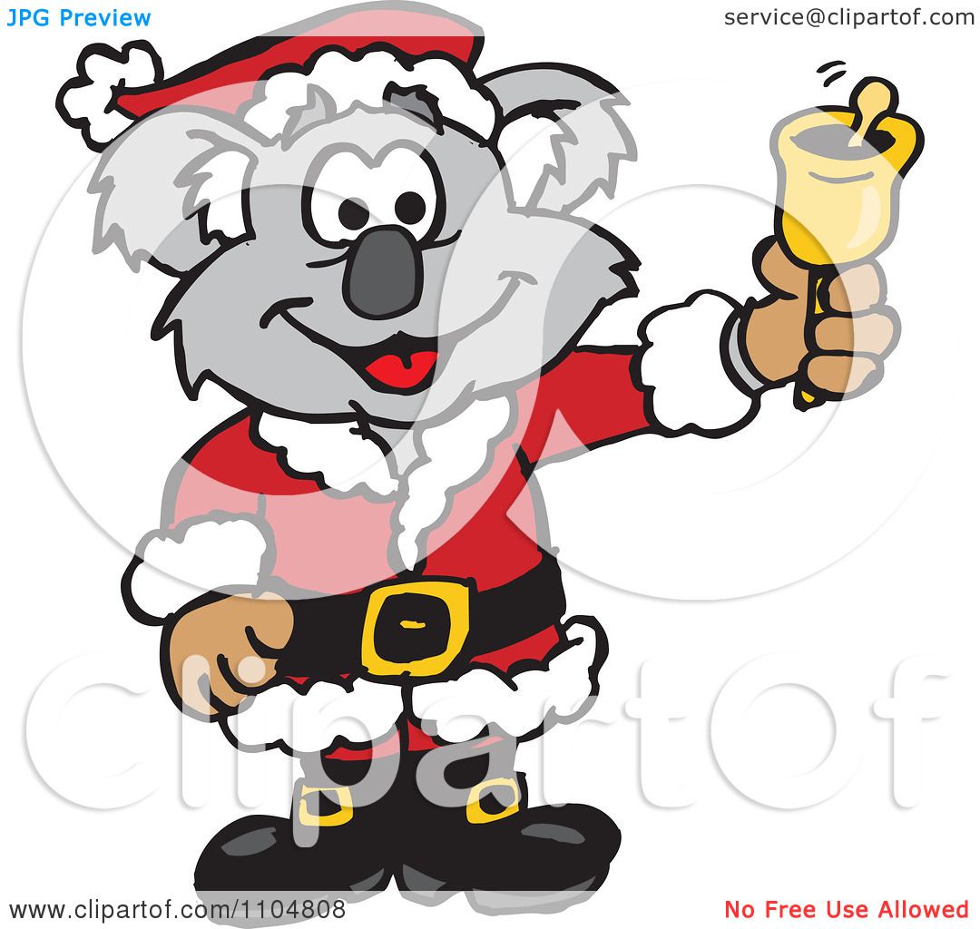 1080x1024 Koala Clipart Christmas