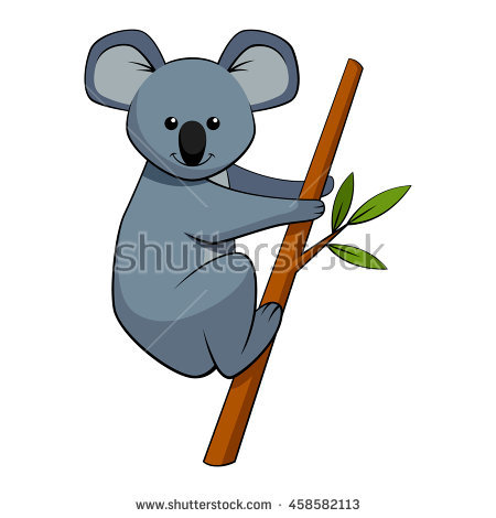 450x470 Koala Clipart Climbing Tree