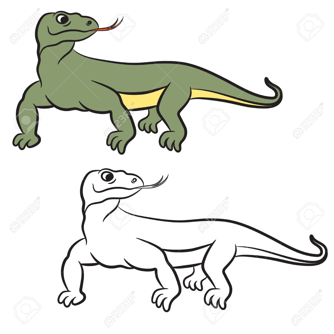 Komodo Dragon Clipart | Free download on ClipArtMag