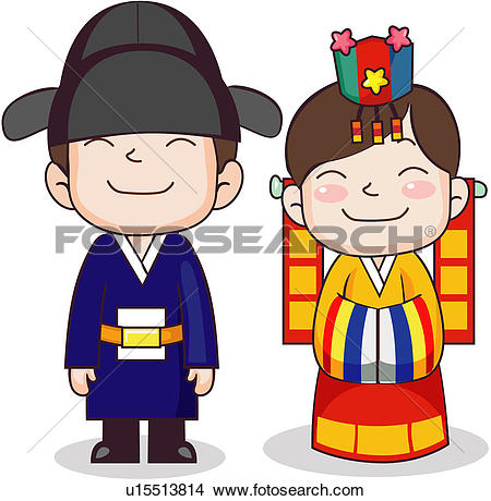 450x460 Korean Clipart Bride And Groom