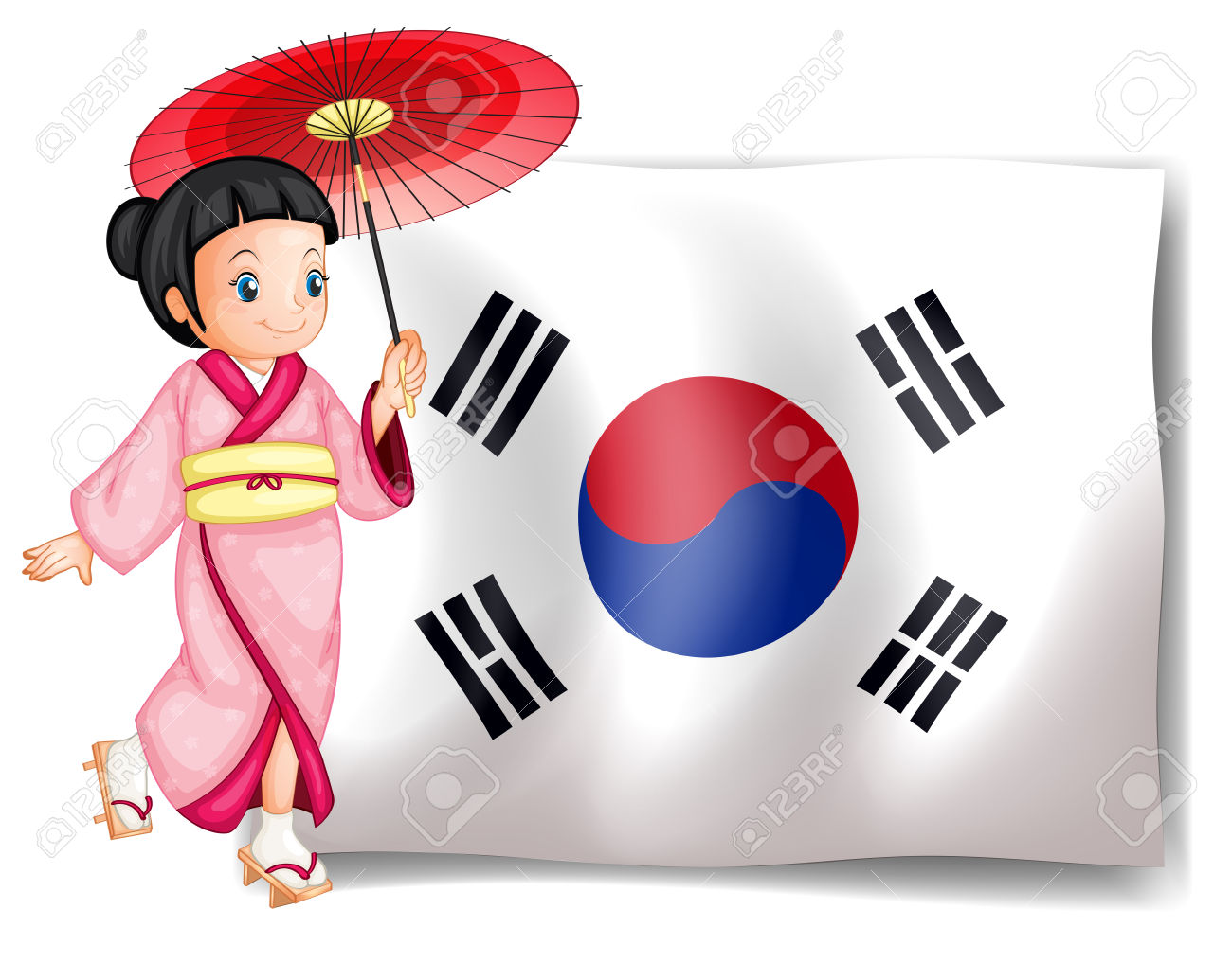 1300x1017 South Korea Clipart