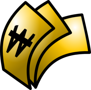 299x294 Gold Theme Money Wons Clip Art