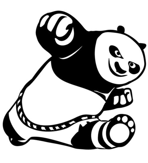 494x544 Buy Print Mantras Cute Kung Fu Panda Wall Sticker Online
