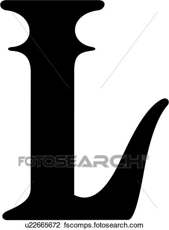 346x470 Clipart Of , Alphabet, Olde Victorian, Capital, L, Letter