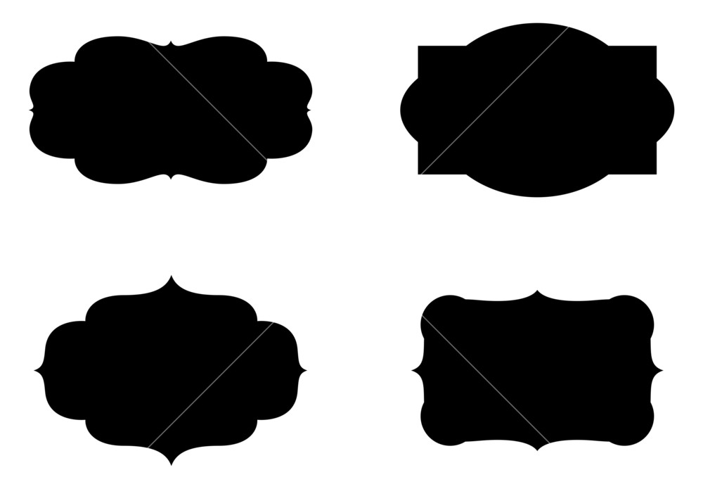 1000x695 Labels Shapes Royalty Free Stock Image