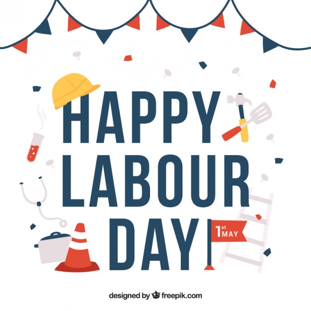 626x626 Labor Day Background With Working Elements Vector Free Download