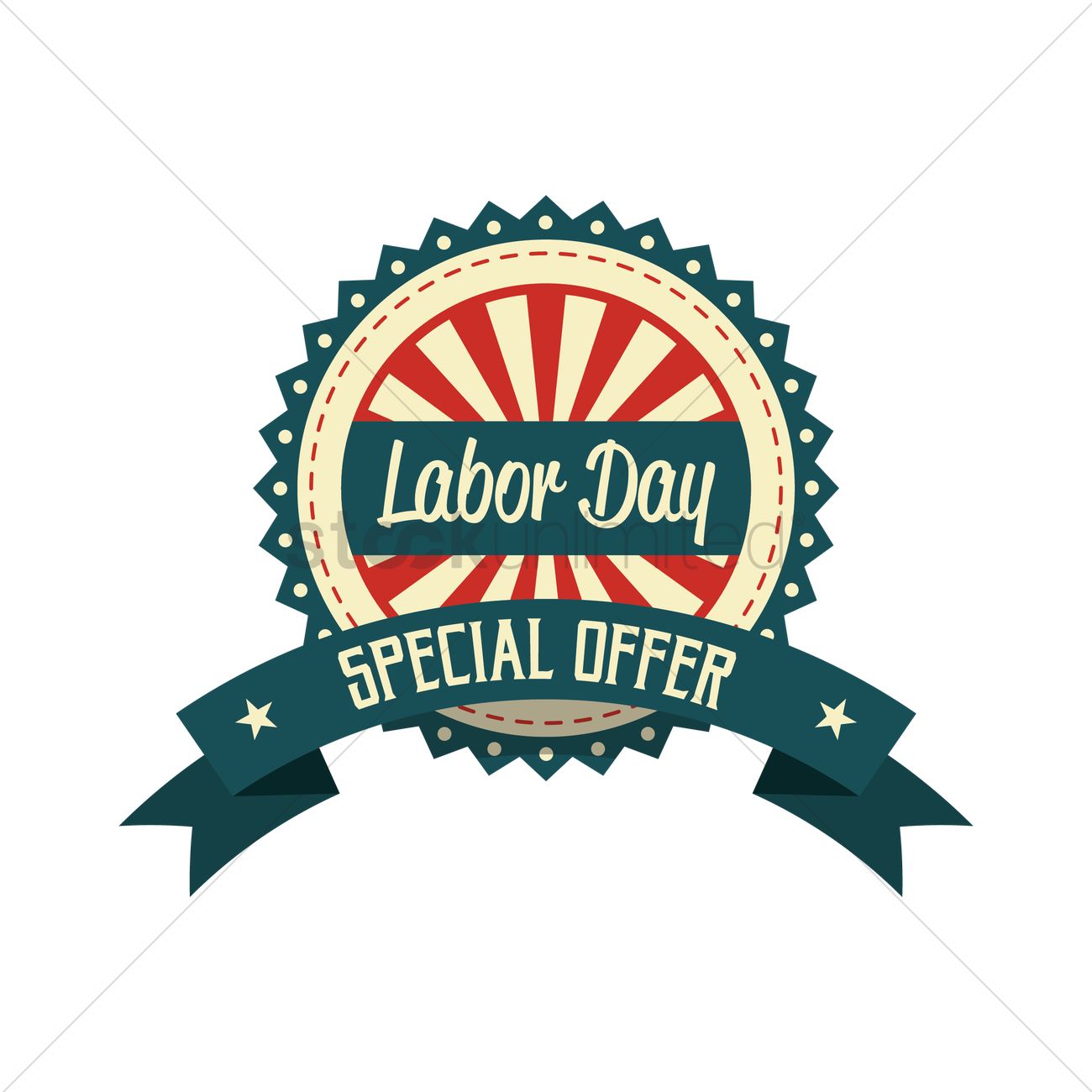 1300x1300 Labor Day Special Offer Label Vector Image
