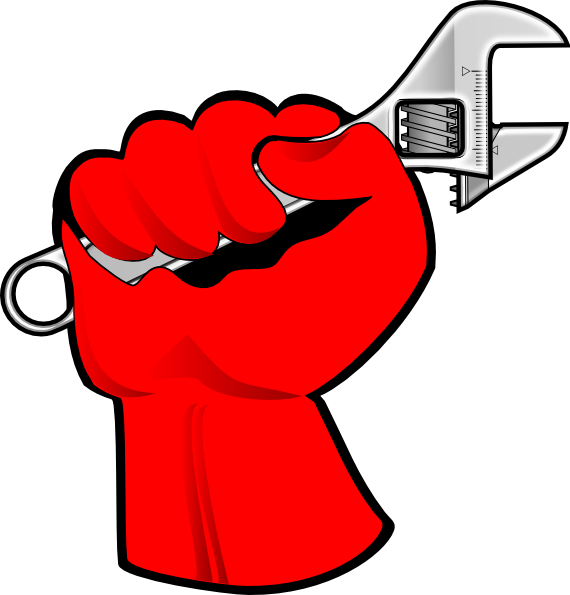 570x595 Red Hand Labor Clipart