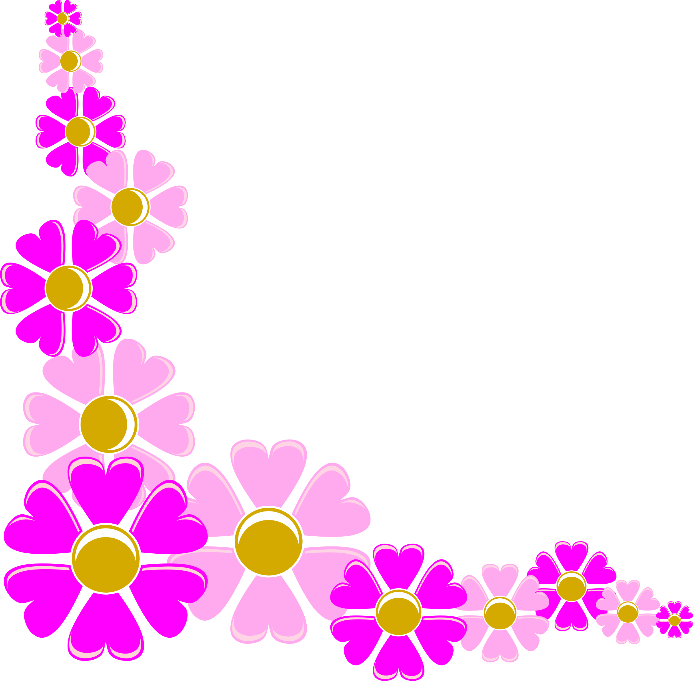 2400x2358 Free Corner Flower Clipart