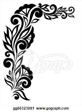 270x370 Lace Corner Border Clip Art