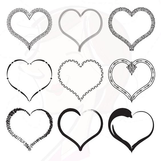 564x564 Vintage Lace Heart Clipart