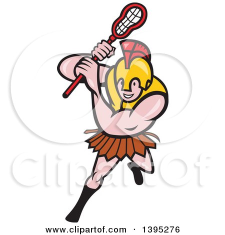 450x470 Cartoon Of A Lacrosse Gorilla Holding A Stick