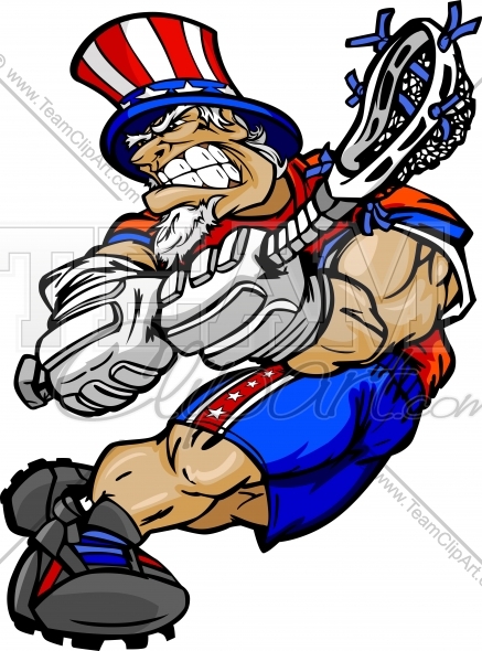 437x590 Uncle Sam Lacrosse Clipart Image. Easy To Edit Vector Format.