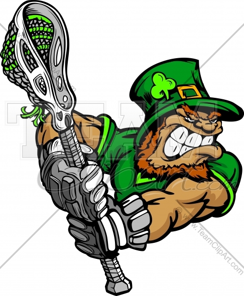 486x590 Leprechaun Lacrosse Clipart Image.