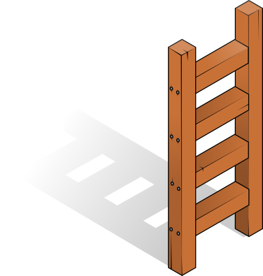 376x395 Free Wooden Ladder Clip Art