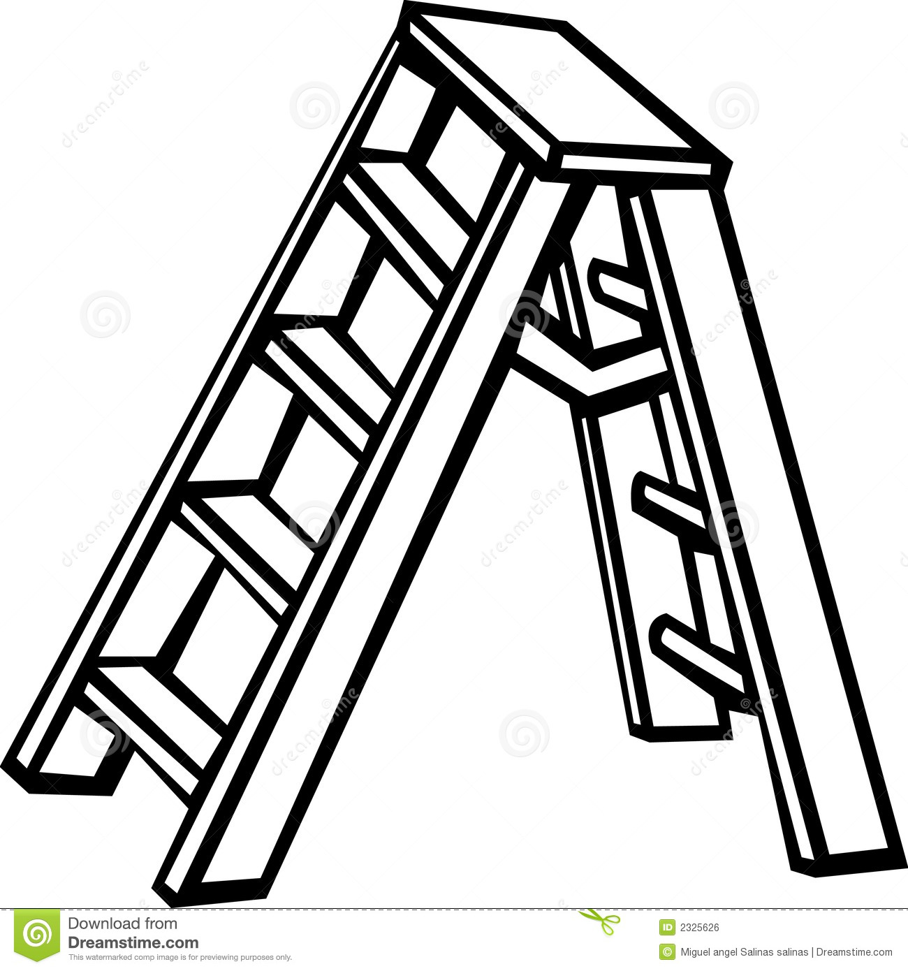 1300x1390 Ladder Black And White Clipart