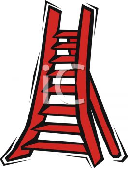 265x350 Picture Of A Red Ladder In A Vector Clip Art Illustration
