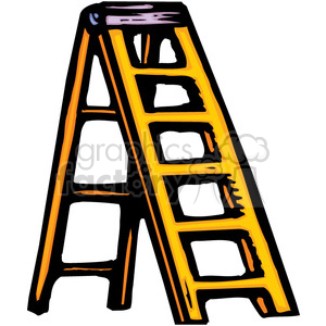300x300 Royalty Free Yellow Ladder 384940 Vector Clip Art Image