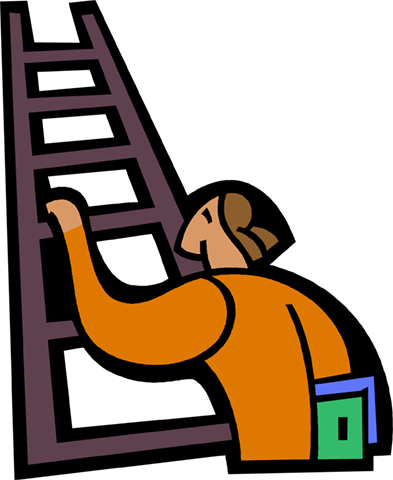 393x480 Man Climbing Ladder Royalty Free Vector Clip Art Illustration