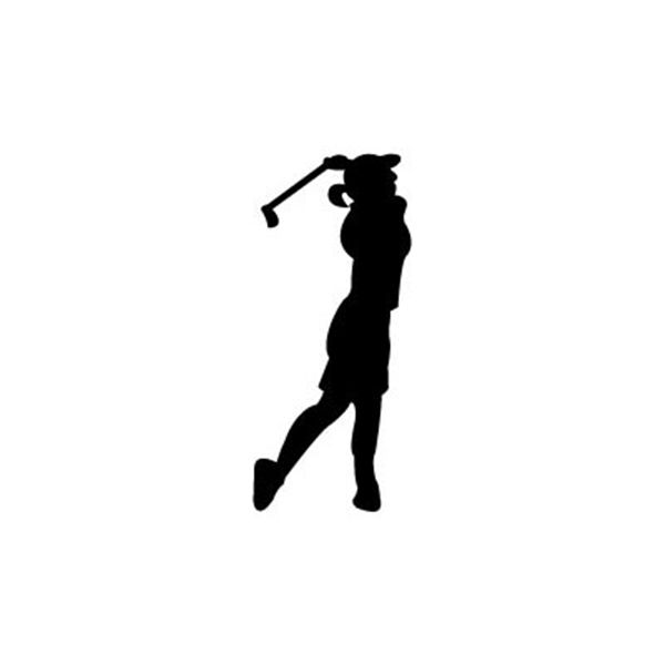 600x600 Lady Golfer Clipart