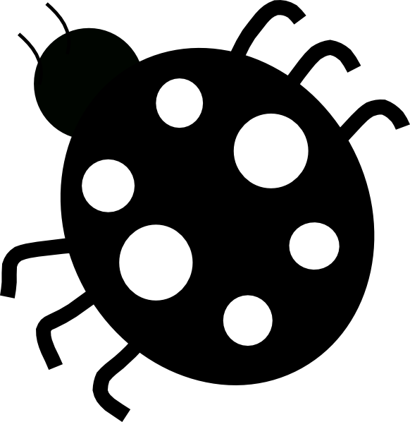 582x598 Ladybug Blackampwhite Clip Art
