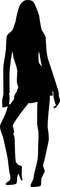 192x598 Woman Lady Silhouette Jeans Clip Art