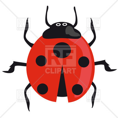 400x400 Cartoon Funny Ladybird Royalty Free Vector Clip Art Image