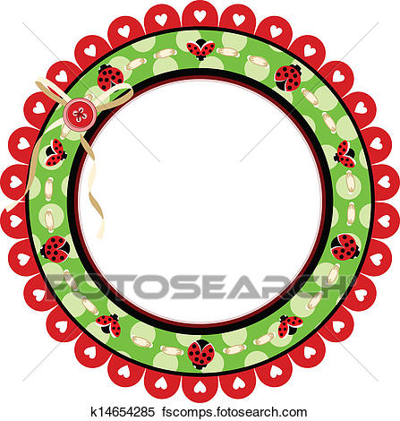 447x470 Clipart Of Ladybird Frame K14654285